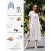 image:imageEkouaer Cotton Nightgowns for Women Long House Dresses with Pockets Plus Size Night Gowns Short Sleeve Night Shirts S3XLWatercolor Flowers Pink