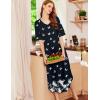 image:imageEkouaer Long Nightgown Womens V Neck Loungewear Oversized Sleepwear Loose Sleep Dress S4XLBlack Butterfly