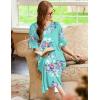 image:imageEkouaer Long Nightgown Womens V Neck Loungewear Oversized Sleepwear Loose Sleep Dress S4XLBlue Floral