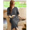 image:imageEkouaer Long Nightgown Womens V Neck Loungewear Oversized Sleepwear Loose Sleep Dress S4XLDark Grey