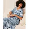 image:imageEkouaer Long Nightgown Womens V Neck Loungewear Oversized Sleepwear Loose Sleep Dress S4XLGrey Tie Dye