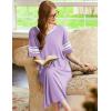image:imageEkouaer Long Nightgown Womens V Neck Loungewear Oversized Sleepwear Loose Sleep Dress S4XLLavender