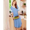 image:imageEkouaer Long Nightgown Womens V Neck Loungewear Oversized Sleepwear Loose Sleep Dress S4XLLight Blue