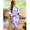 image:imageEkouaer Long Nightgown Womens V Neck Loungewear Oversized Sleepwear Loose Sleep Dress S4XLPurple Watercolor Flowers