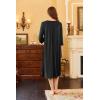 image:imageEkouaer Long Nightgown for Women 34 Sleeves Nightshirt Maxi Sleep Dress Plus Size Loungewear Full Length SleepwearBlack