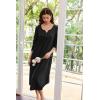 image:imageEkouaer Long Nightgown for Women 34 Sleeves Nightshirt Maxi Sleep Dress Plus Size Loungewear Full Length SleepwearBlack