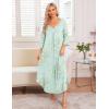 image:imageEkouaer Long Nightgown for Women 34 Sleeves Nightshirt Maxi Sleep Dress Plus Size Loungewear Full Length SleepwearLittle Daisy