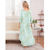 image:imageEkouaer Long Nightgown for Women 34 Sleeves Nightshirt Maxi Sleep Dress Plus Size Loungewear Full Length SleepwearLittle Daisy