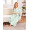 image:imageEkouaer Long Nightgown for Women 34 Sleeves Nightshirt Maxi Sleep Dress Plus Size Loungewear Full Length SleepwearLittle Daisy