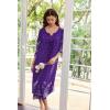 image:imageEkouaer Long Nightgown for Women 34 Sleeves Nightshirt Maxi Sleep Dress Plus Size Loungewear Full Length SleepwearViolet Floral
