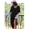 image:imageEkouaer Long Nightgown for Women Short Sleeve Sleepwear Plus Size Loungewear with Pockets M5XLBlack