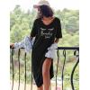 image:imageEkouaer Long Nightgown for Women Short Sleeve Sleepwear Plus Size Loungewear with Pockets M5XLBlack Eyelash