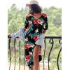 image:imageEkouaer Long Nightgown for Women Short Sleeve Sleepwear Plus Size Loungewear with Pockets M5XLBlack Floral