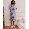 image:imageEkouaer Long Nightgown for Women Short Sleeve Sleepwear Plus Size Loungewear with Pockets M5XLBlue Circles