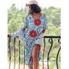 image:imageEkouaer Long Nightgown for Women Short Sleeve Sleepwear Plus Size Loungewear with Pockets M5XLBlue Circles