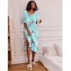 image:imageEkouaer Long Nightgown for Women Short Sleeve Sleepwear Plus Size Loungewear with Pockets M5XLBlue Floral