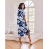image:imageEkouaer Long Nightgown for Women Short Sleeve Sleepwear Plus Size Loungewear with Pockets M5XLBlue Tie Dye