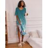 image:imageEkouaer Long Nightgown for Women Short Sleeve Sleepwear Plus Size Loungewear with Pockets M5XLCeladon Floral