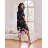 image:imageEkouaer Long Nightgown for Women Short Sleeve Sleepwear Plus Size Loungewear with Pockets M5XLCherry Blossom