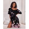 image:imageEkouaer Long Nightgown for Women Short Sleeve Sleepwear Plus Size Loungewear with Pockets M5XLCherry Blossom