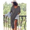 image:imageEkouaer Long Nightgown for Women Short Sleeve Sleepwear Plus Size Loungewear with Pockets M5XLDark Grey