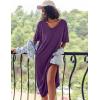 image:imageEkouaer Long Nightgown for Women Short Sleeve Sleepwear Plus Size Loungewear with Pockets M5XLDark Purple