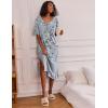 image:imageEkouaer Long Nightgown for Women Short Sleeve Sleepwear Plus Size Loungewear with Pockets M5XLGrey Floral
