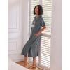 image:imageEkouaer Long Nightgown for Women Short Sleeve Sleepwear Plus Size Loungewear with Pockets M5XLMedium Grey