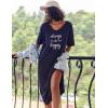 image:imageEkouaer Long Nightgown for Women Short Sleeve Sleepwear Plus Size Loungewear with Pockets M5XLNavy Blue