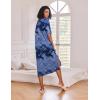 image:imageEkouaer Long Nightgown for Women Short Sleeve Sleepwear Plus Size Loungewear with Pockets M5XLTie Dye Blue