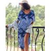image:imageEkouaer Long Nightgown for Women Short Sleeve Sleepwear Plus Size Loungewear with Pockets M5XLTie Dye Blue