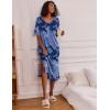 image:imageEkouaer Long Nightgown for Women Short Sleeve Sleepwear Plus Size Loungewear with Pockets M5XLTie Dye Blue