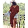image:imageEkouaer Long Nightgown for Women Short Sleeve Sleepwear Plus Size Loungewear with Pockets M5XLWine Red