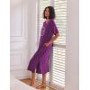 image:imageEkouaer Long Nightgown for Women Short Sleeve Sleepwear Plus Size Loungewear with Pockets M5XLWineberry Heart