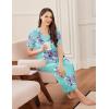 image:imageEkouaer Long Nightgowns for Women Short Sleeve House Dress with Pockets Full Length Loungewear S3XLBlue Flower