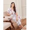 image:imageEkouaer Long Nightgowns for Women Short Sleeve House Dress with Pockets Full Length Loungewear S3XLRed Flower