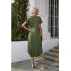 image:imageEkouaer Long Nightgowns for Women with Pockets Short Sleeves Moo Moos for Women Casual Maxi Dress House Dresses SXXXLArmy Green