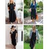 image:imageEkouaer Long Nightgowns for Women with Pockets Short Sleeves Moo Moos for Women Casual Maxi Dress House Dresses SXXXLBlack