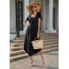 image:imageEkouaer Long Nightgowns for Women with Pockets Short Sleeves Moo Moos for Women Casual Maxi Dress House Dresses SXXXLBlack