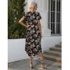 image:imageEkouaer Long Nightgowns for Women with Pockets Short Sleeves Moo Moos for Women Casual Maxi Dress House Dresses SXXXLBlack Blue Flowers