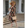 image:imageEkouaer Long Nightgowns for Women with Pockets Short Sleeves Moo Moos for Women Casual Maxi Dress House Dresses SXXXLBlack Flower