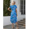 image:imageEkouaer Long Nightgowns for Women with Pockets Short Sleeves Moo Moos for Women Casual Maxi Dress House Dresses SXXXLBlue Flowers