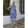 image:imageEkouaer Long Nightgowns for Women with Pockets Short Sleeves Moo Moos for Women Casual Maxi Dress House Dresses SXXXLBohemian Blue