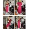 image:imageEkouaer Long Nightgowns for Women with Pockets Short Sleeves Moo Moos for Women Casual Maxi Dress House Dresses SXXXLCherry Red
