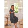 image:imageEkouaer Long Nightgowns for Women with Pockets Short Sleeves Moo Moos for Women Casual Maxi Dress House Dresses SXXXLDrak Grey