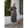 image:imageEkouaer Long Nightgowns for Women with Pockets Short Sleeves Moo Moos for Women Casual Maxi Dress House Dresses SXXXLDrak Grey
