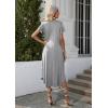 image:imageEkouaer Long Nightgowns for Women with Pockets Short Sleeves Moo Moos for Women Casual Maxi Dress House Dresses SXXXLLight Grey
