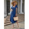 image:imageEkouaer Long Nightgowns for Women with Pockets Short Sleeves Moo Moos for Women Casual Maxi Dress House Dresses SXXXLNavy