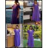 image:imageEkouaer Long Nightgowns for Women with Pockets Short Sleeves Moo Moos for Women Casual Maxi Dress House Dresses SXXXLPurple