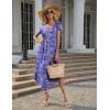 image:imageEkouaer Long Nightgowns for Women with Pockets Short Sleeves Moo Moos for Women Casual Maxi Dress House Dresses SXXXLPurple Flower
